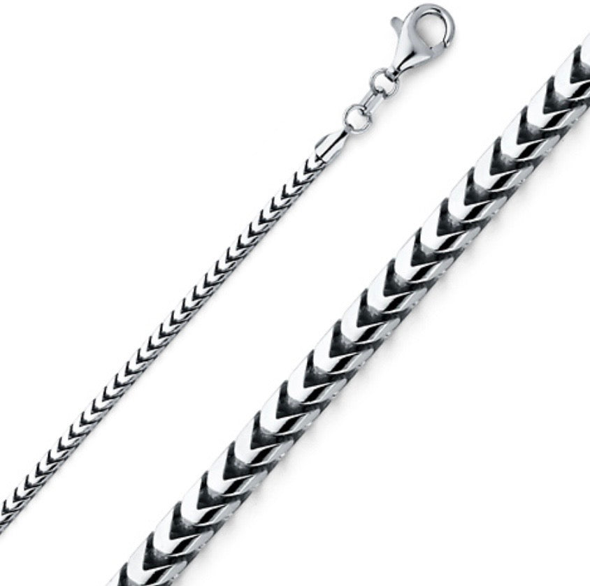 14k 2mm Solid Franco chain