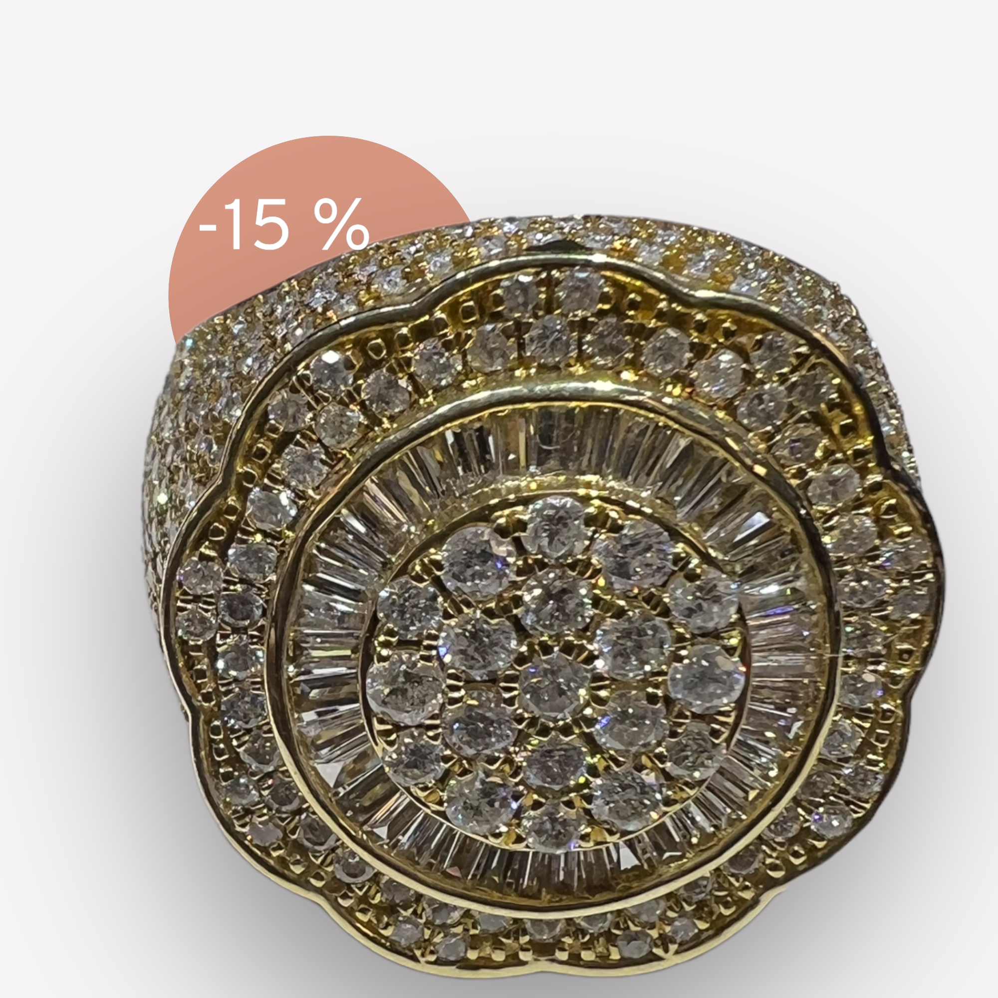 Bust Down Octo Diamond Ring