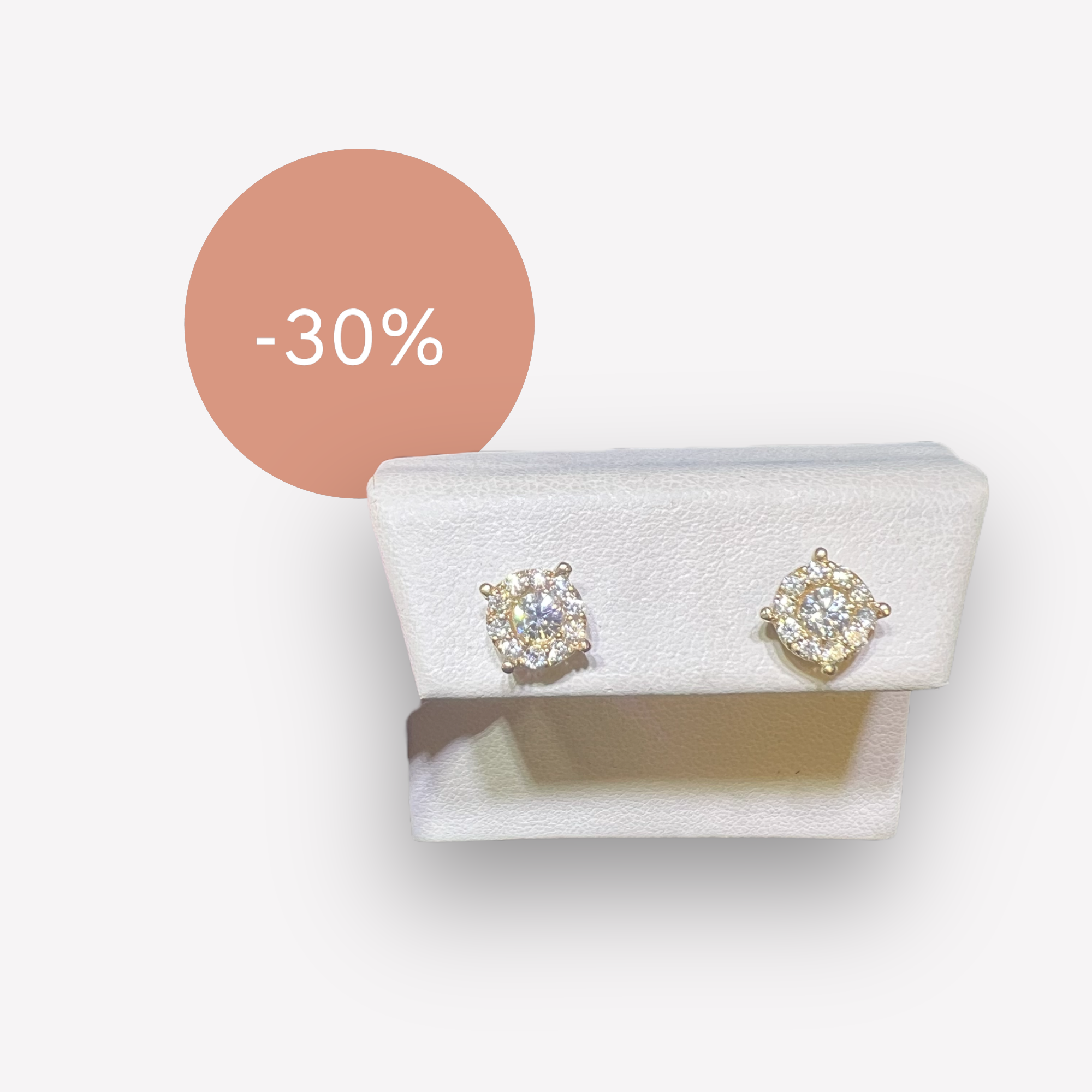 Solitary cluster earrings (pair)