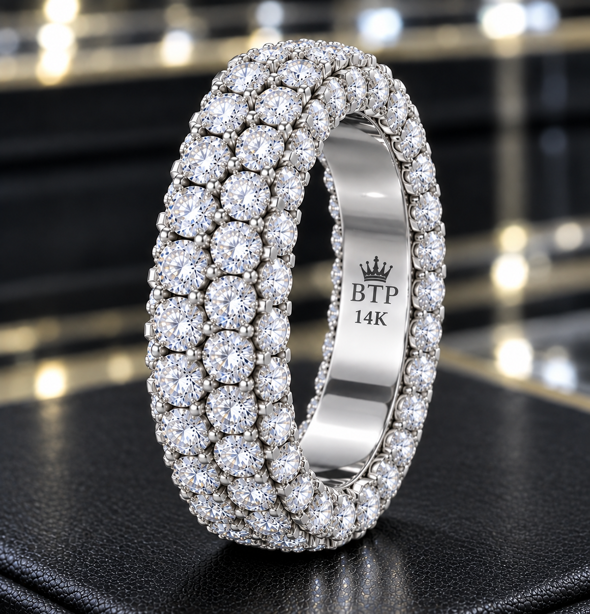 14K White Gold Diamond Eternity Band