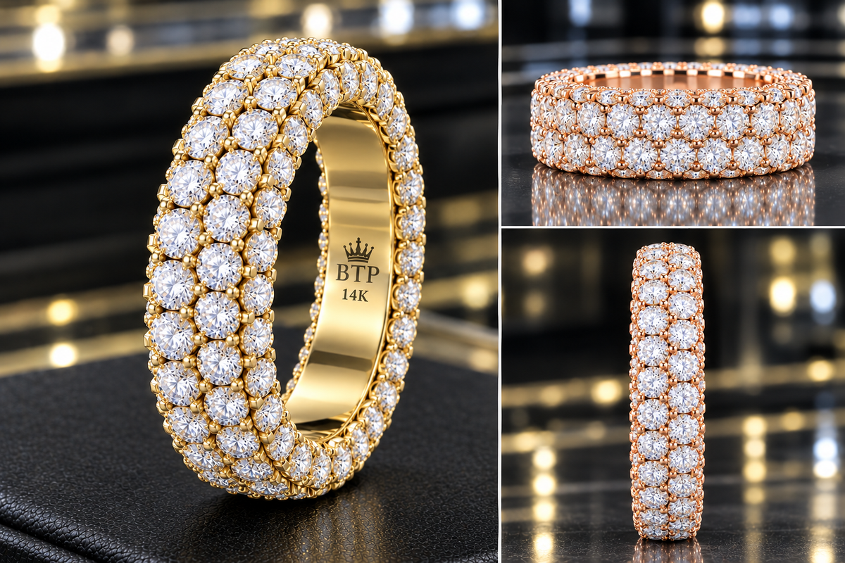 14K White Gold Diamond Eternity Band