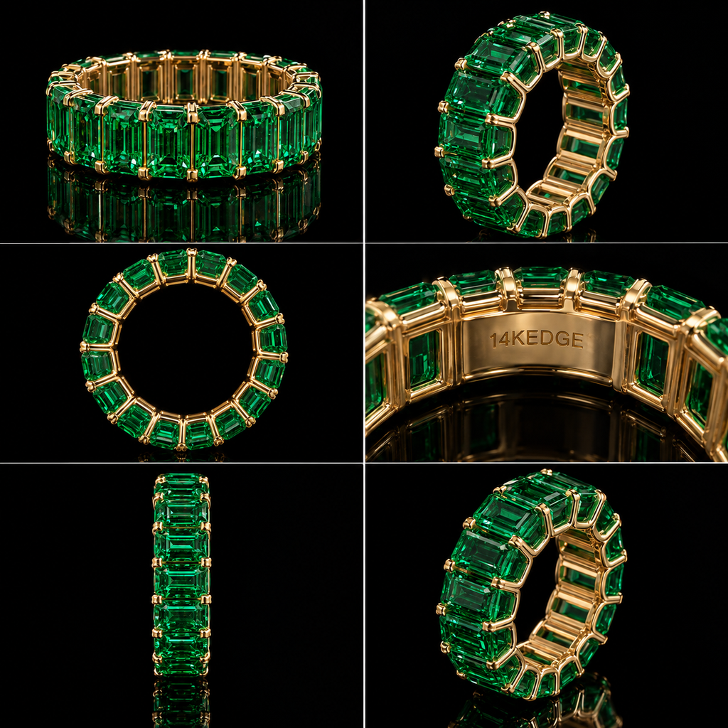 EMERALD CUT ETERNITY RING