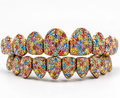 Fruity Pebbles Multicolor Sapphire Grillz — 10K Yellow Gold
