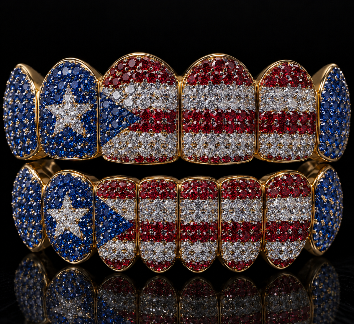 PUERT RICO FLAG GRILLZ