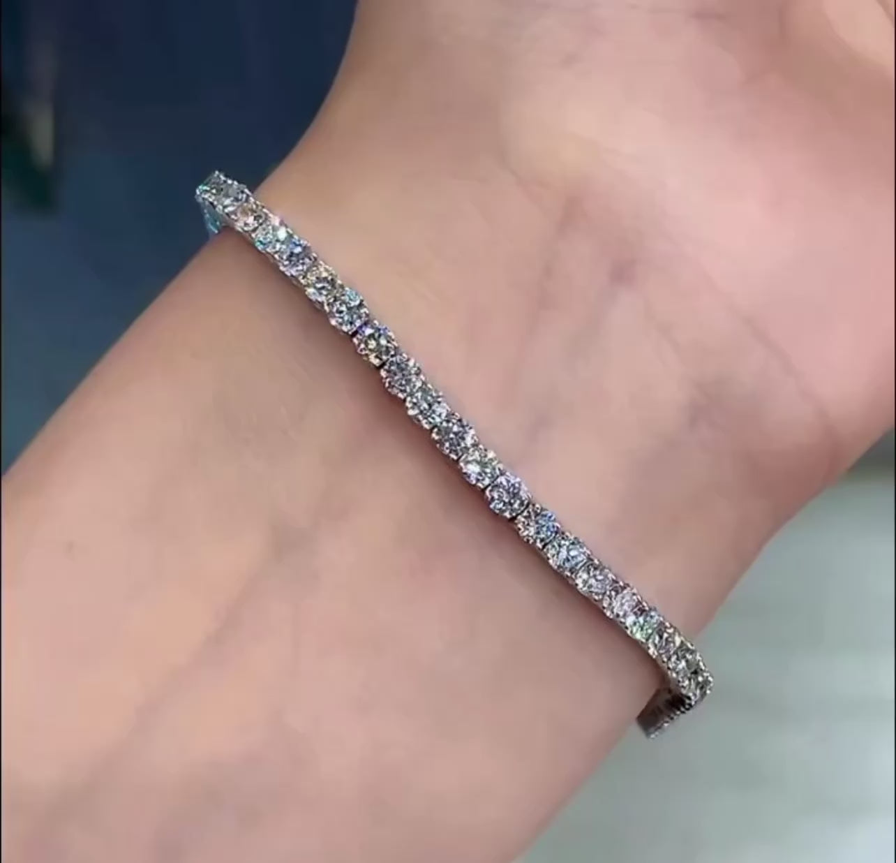 Diamond stud bracelet